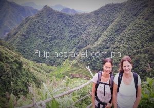 Banaue mountains trekking to reach peak